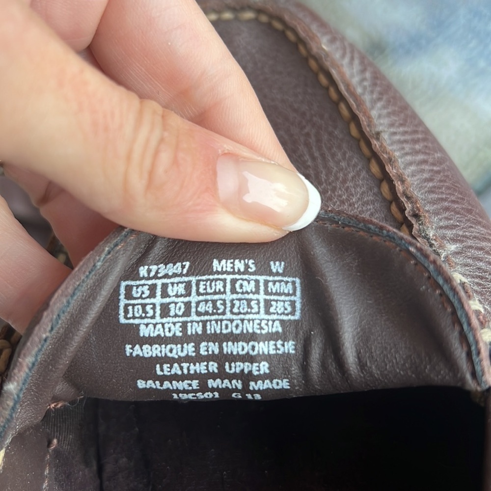 Brown leather slip on shoes adiprene by adidas - Picture 7 of 7